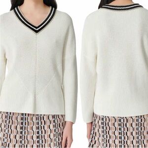 Maje Preppy Sweater Tennis Rugby French Academia style